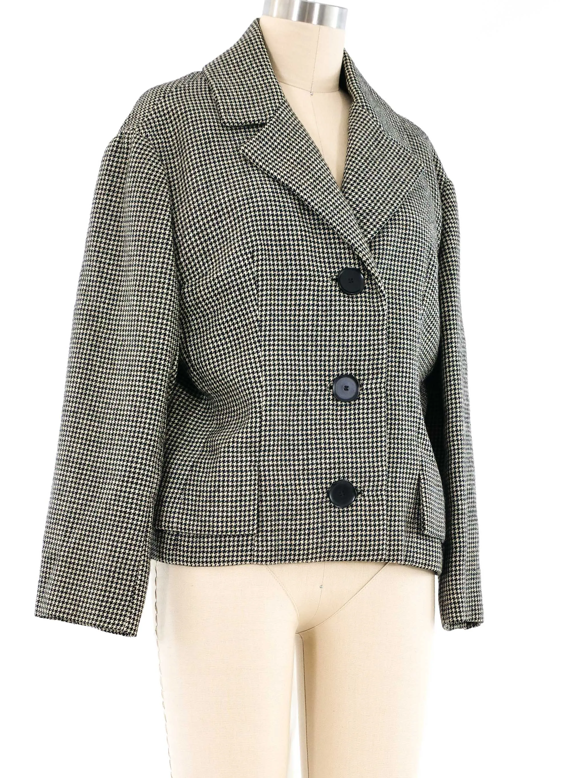 1960’s Christian Dior Cropped Houndstooth Jacket
