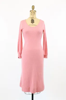 1970s HALSTON cashmere dress xs small designer | new fall