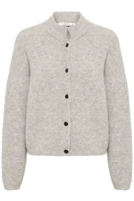 AlphaGZ Short Cardigan - Light Grey Melange