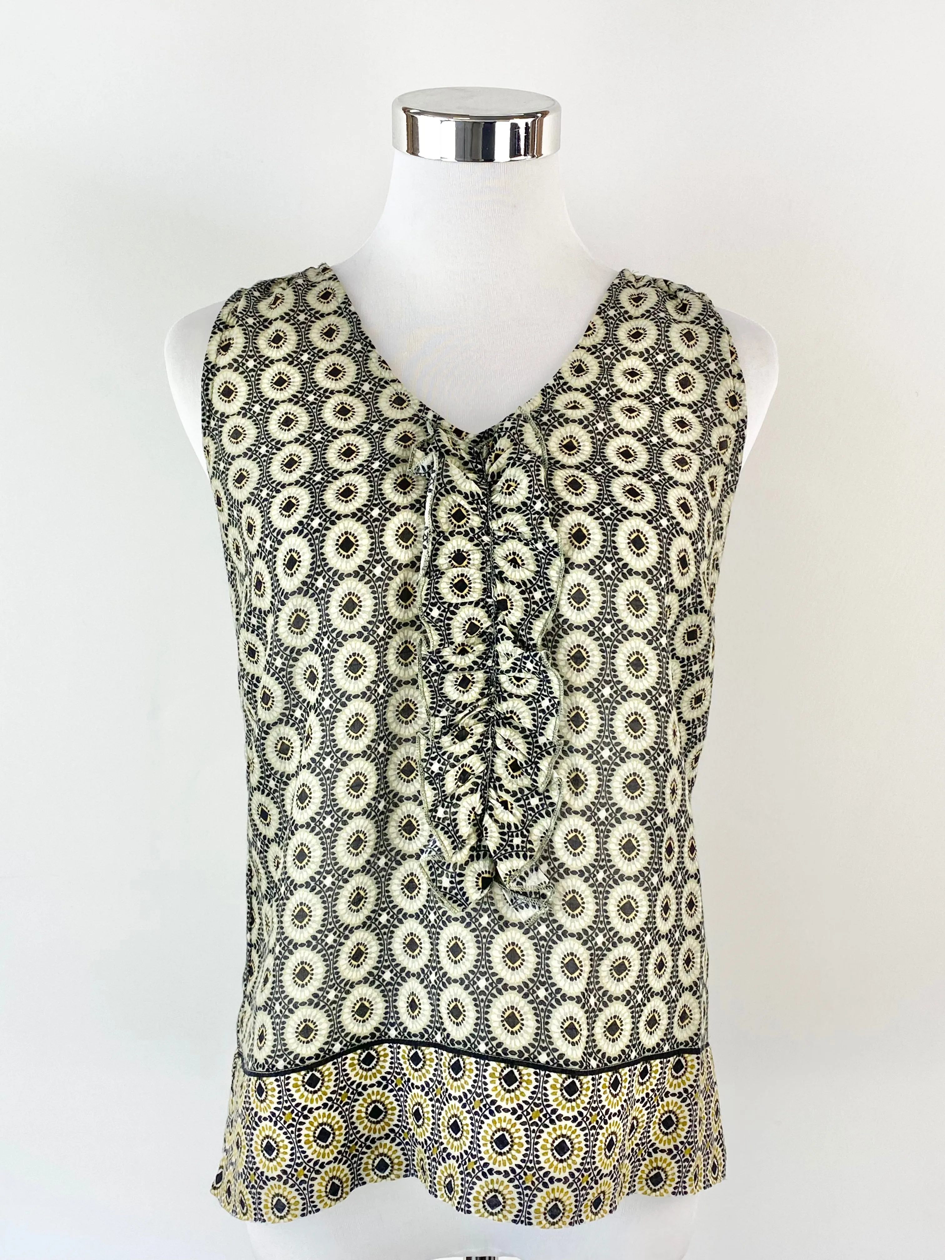 Anna Thomas Cotton Blend Ruffle Top - AU8