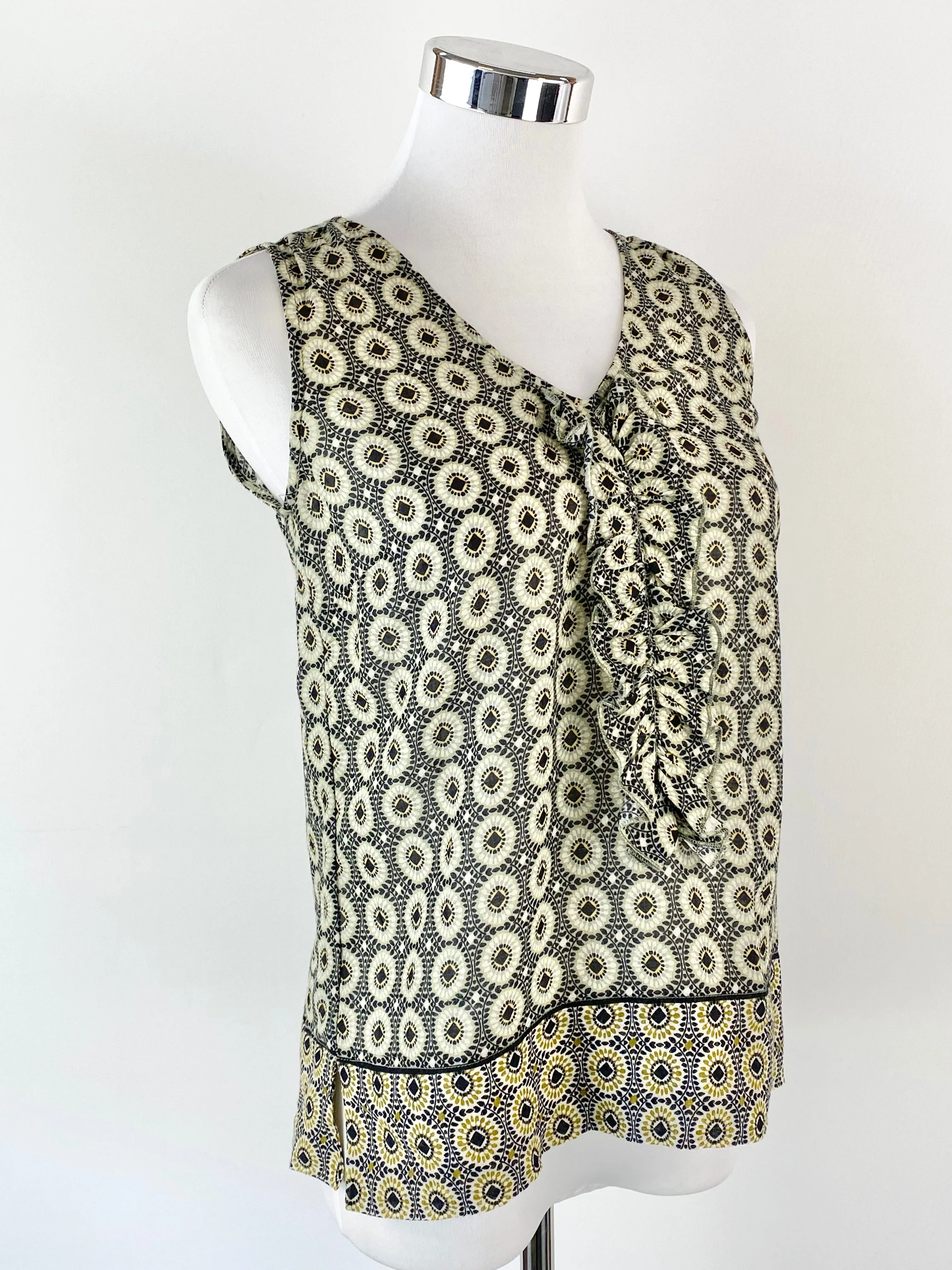 Anna Thomas Cotton Blend Ruffle Top - AU8