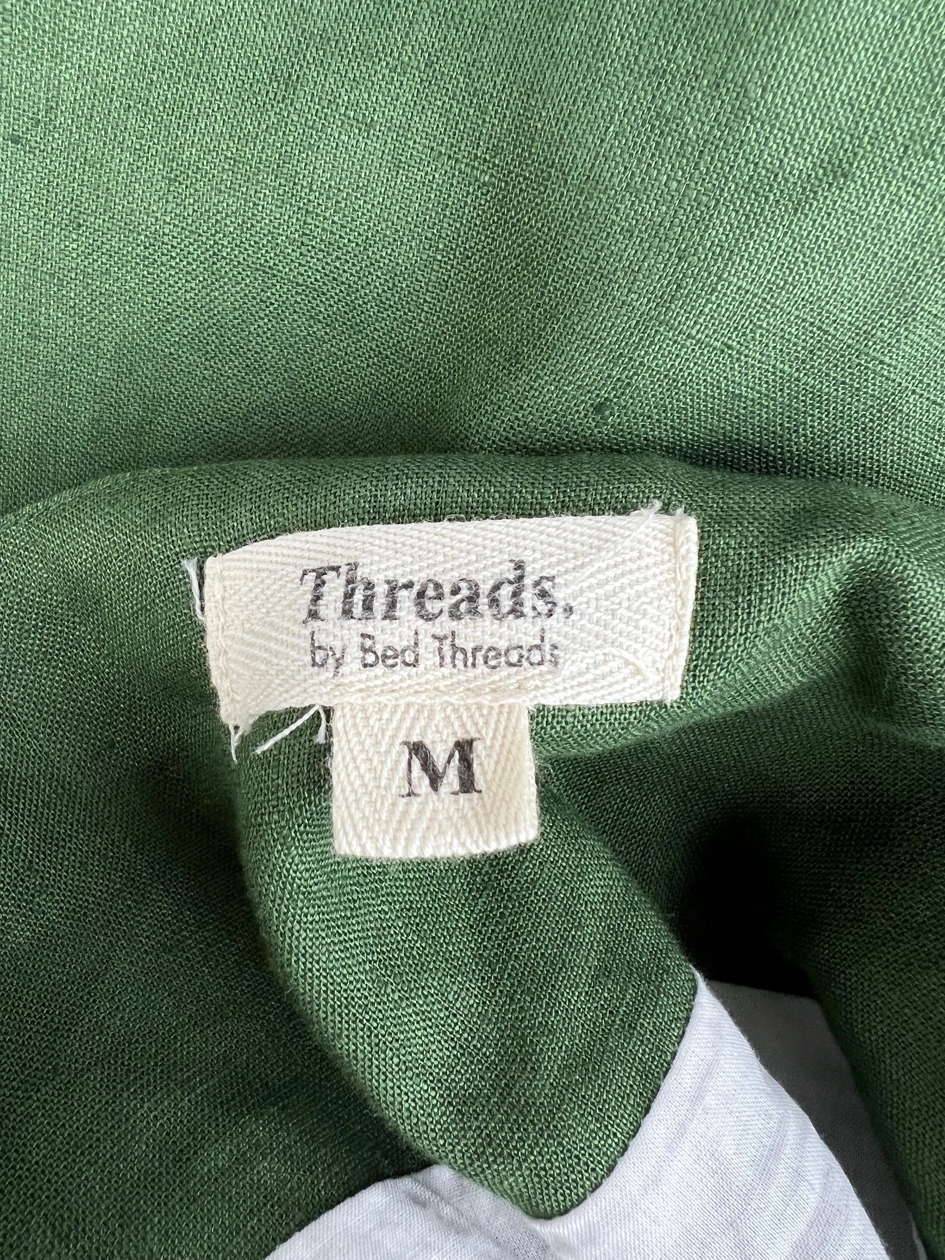 Bed Threads Olive Flax Linen Slip - AU10/12