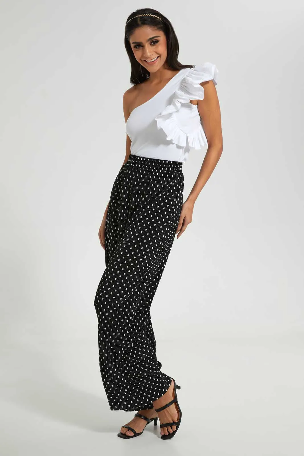 Black Polka Dot Culottes