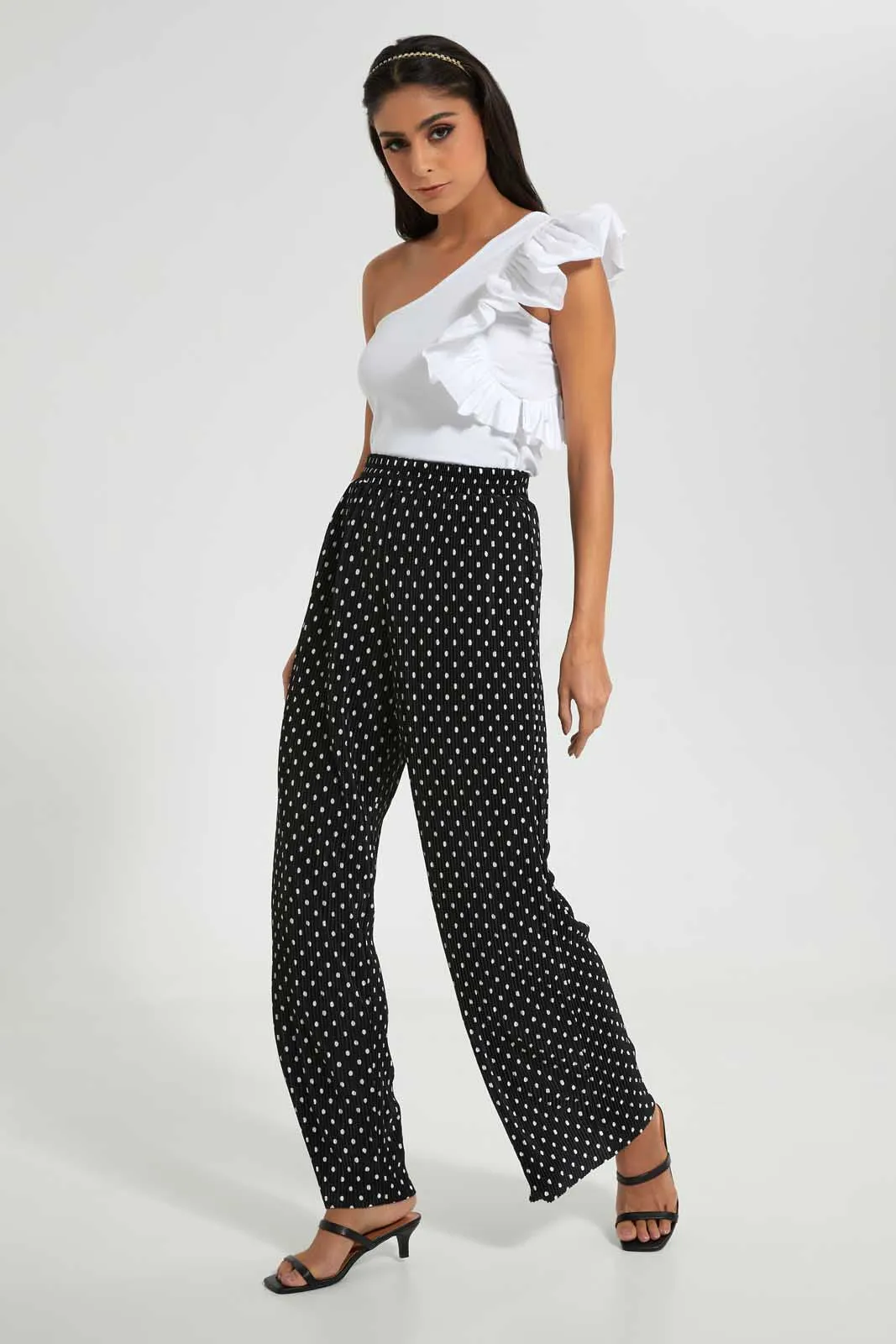 Black Polka Dot Culottes
