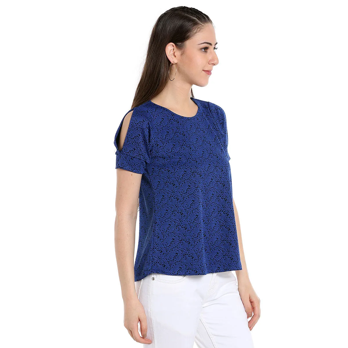 Blue Printed Top