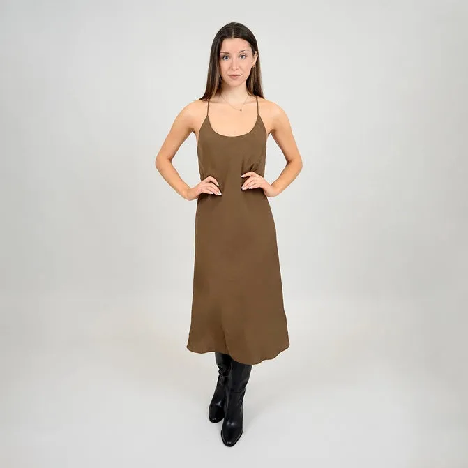 Carolia Racer Back Cami Dress | Dark Green