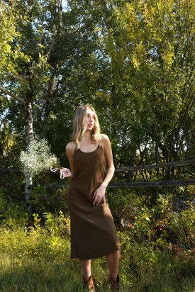 Carolia Racer Back Cami Dress | Dark Green