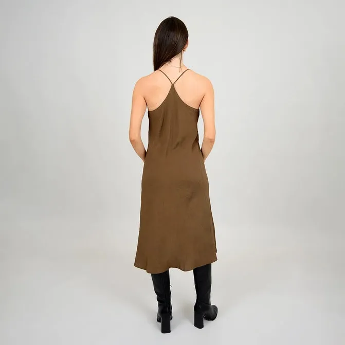 Carolia Racer Back Cami Dress | Dark Green