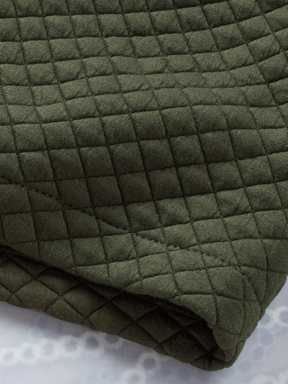 Casual Quilted Button-Down Shirt