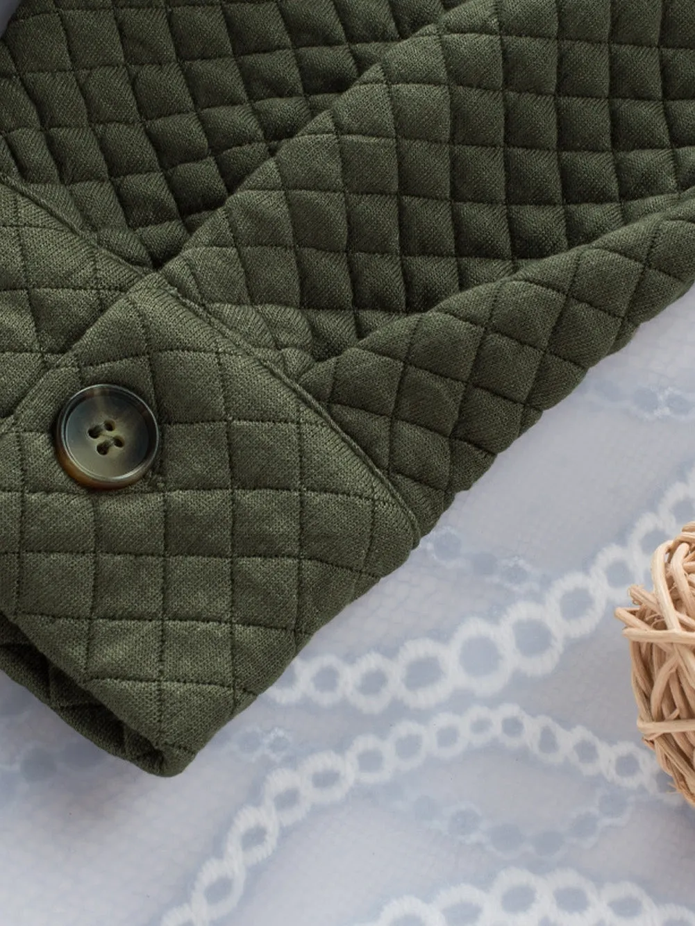 Casual Quilted Button-Down Shirt