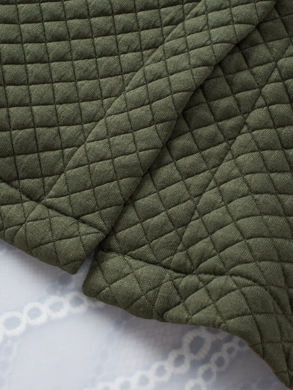 Casual Quilted Button-Down Shirt