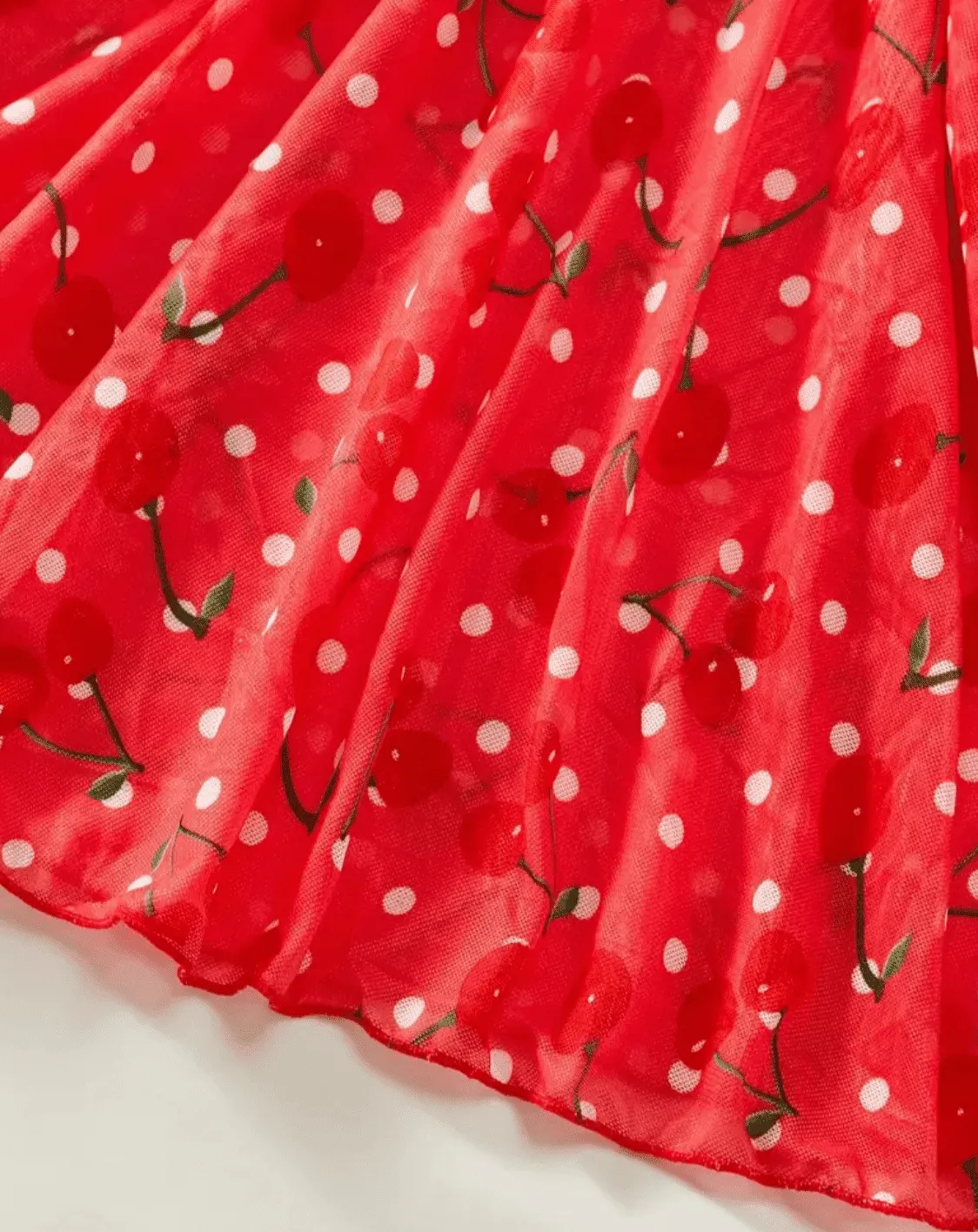 Cherry Red Lingerie Slip Dress See Through