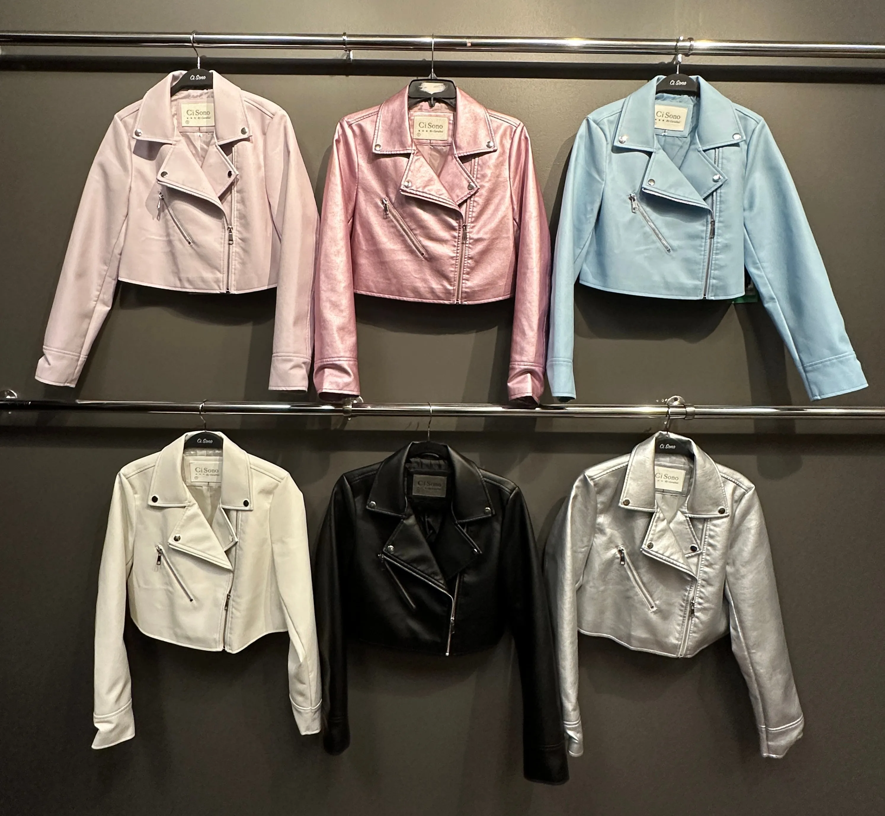 Cropped PU Jacket