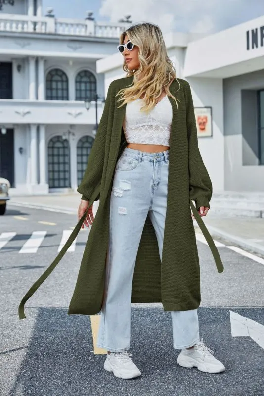 Dakota Women's Loose Strappy Knitted Cardigan Sweater