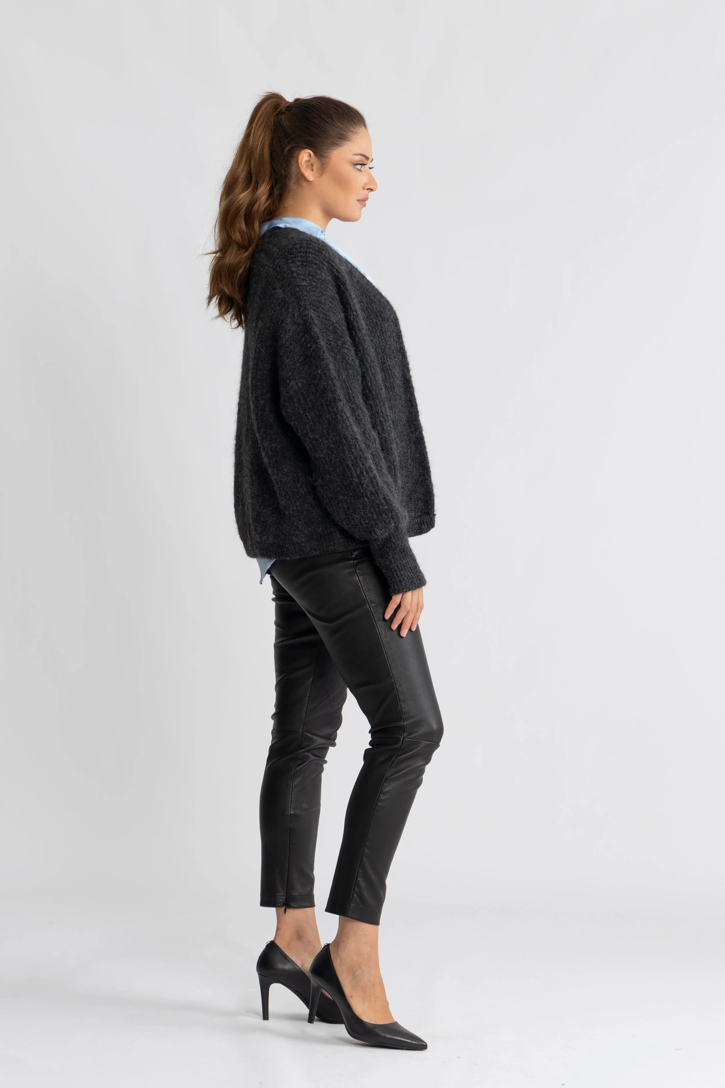 East Cardigan - Anthracite Chine