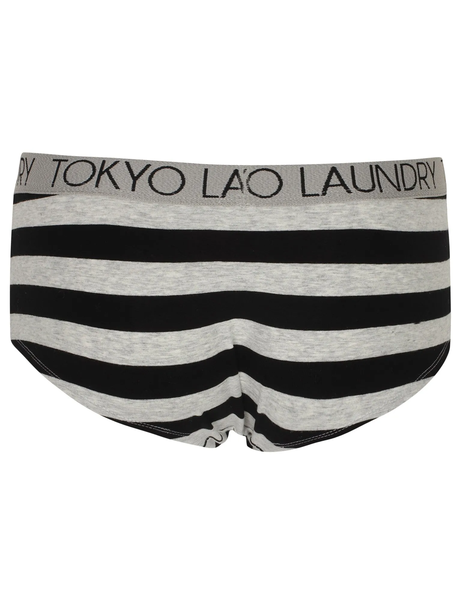 Foxglove (3 Pack) Assorted Hipster Briefs In Light Grey Marl / Black / White - Tokyo Laundry