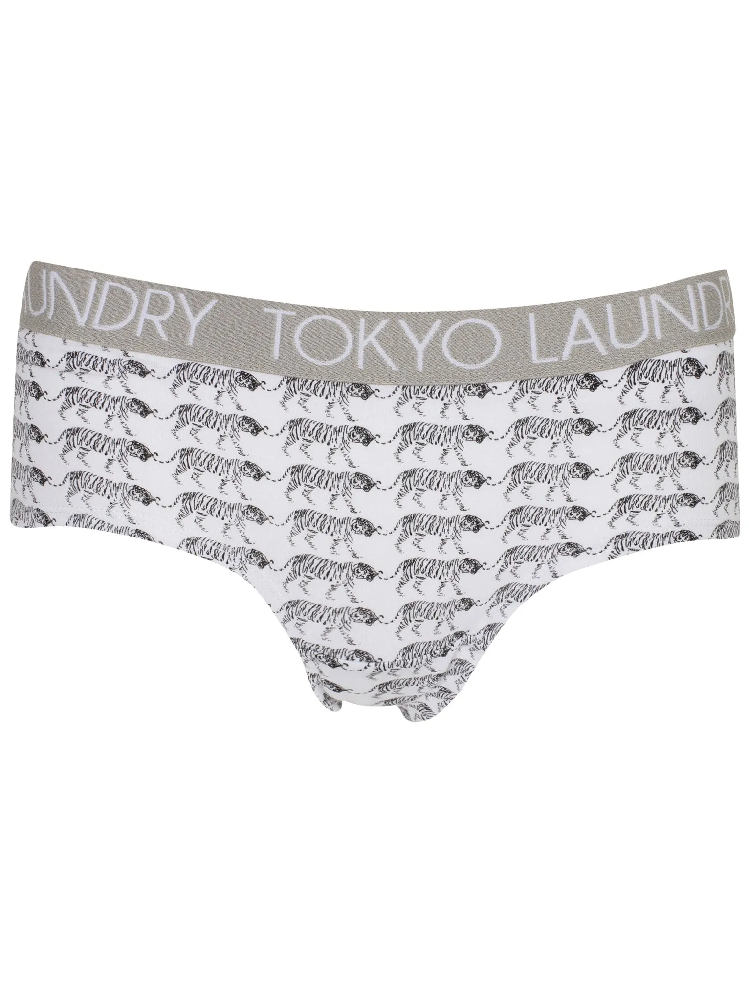 Foxglove (3 Pack) Assorted Hipster Briefs In Light Grey Marl / Black / White - Tokyo Laundry