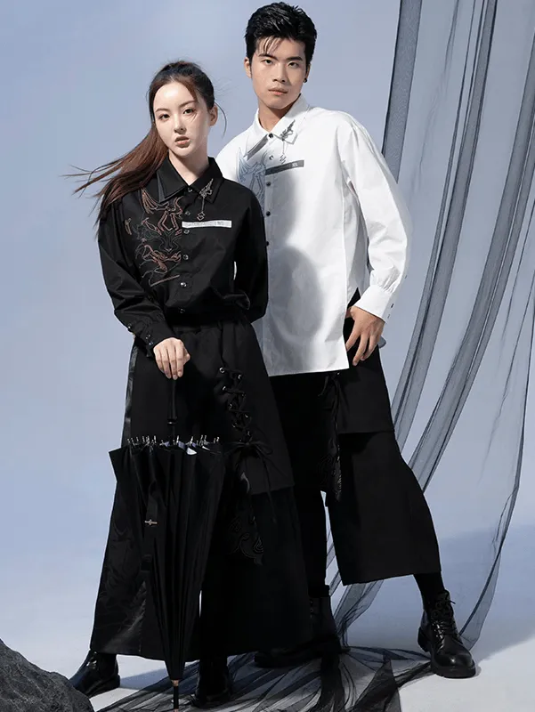 Genshin Impact - Themes of Xiao Irregularly designed culottes Black miHoYo