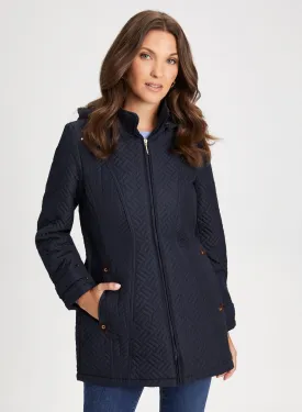 Geometric Quilted Coat