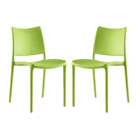 Hipster Dining Side Chair Set of 2 Green EEI-2424-GRN-SET