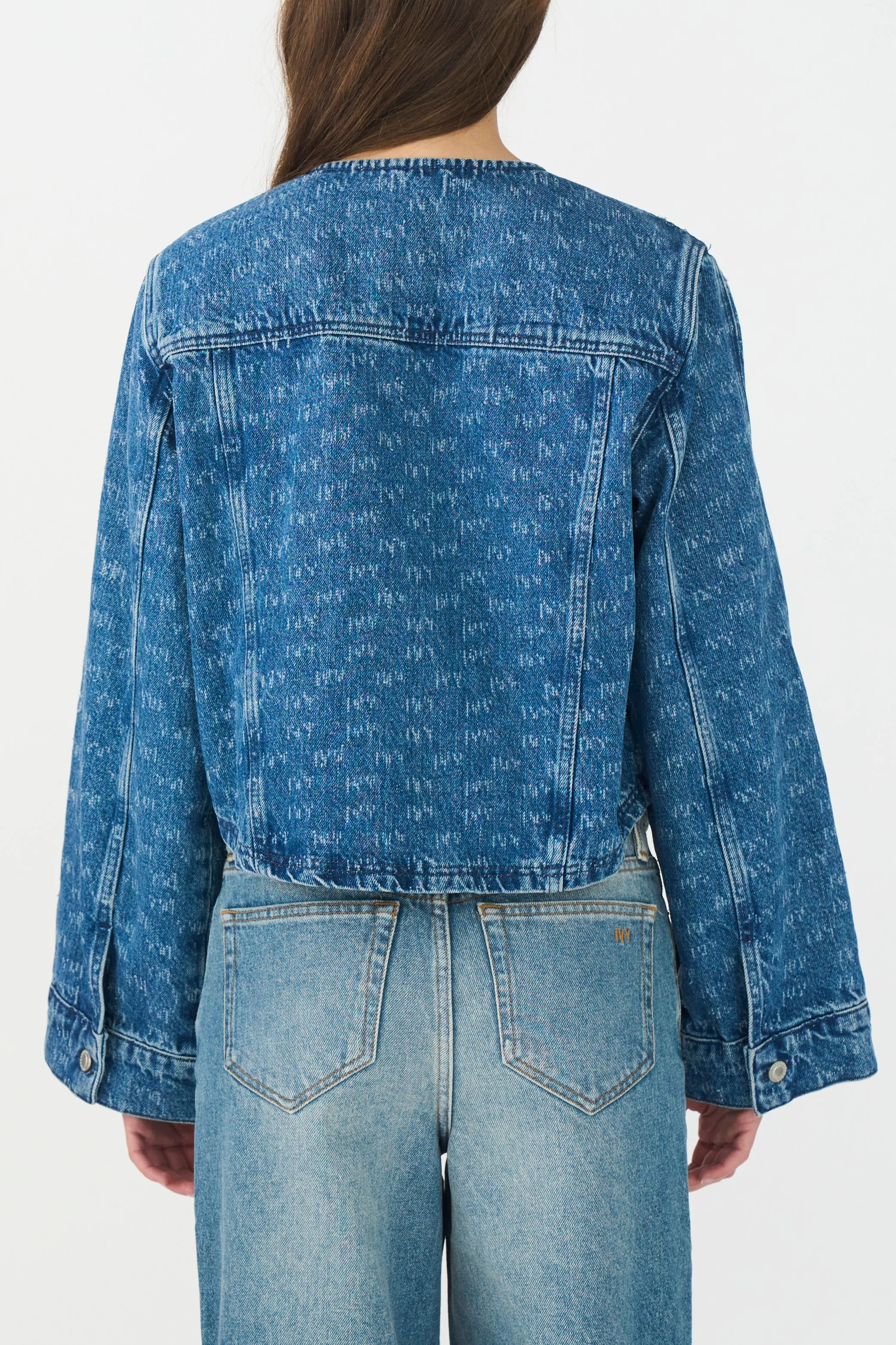 IVY-Jazz Short Jacket Wash Punch Needle