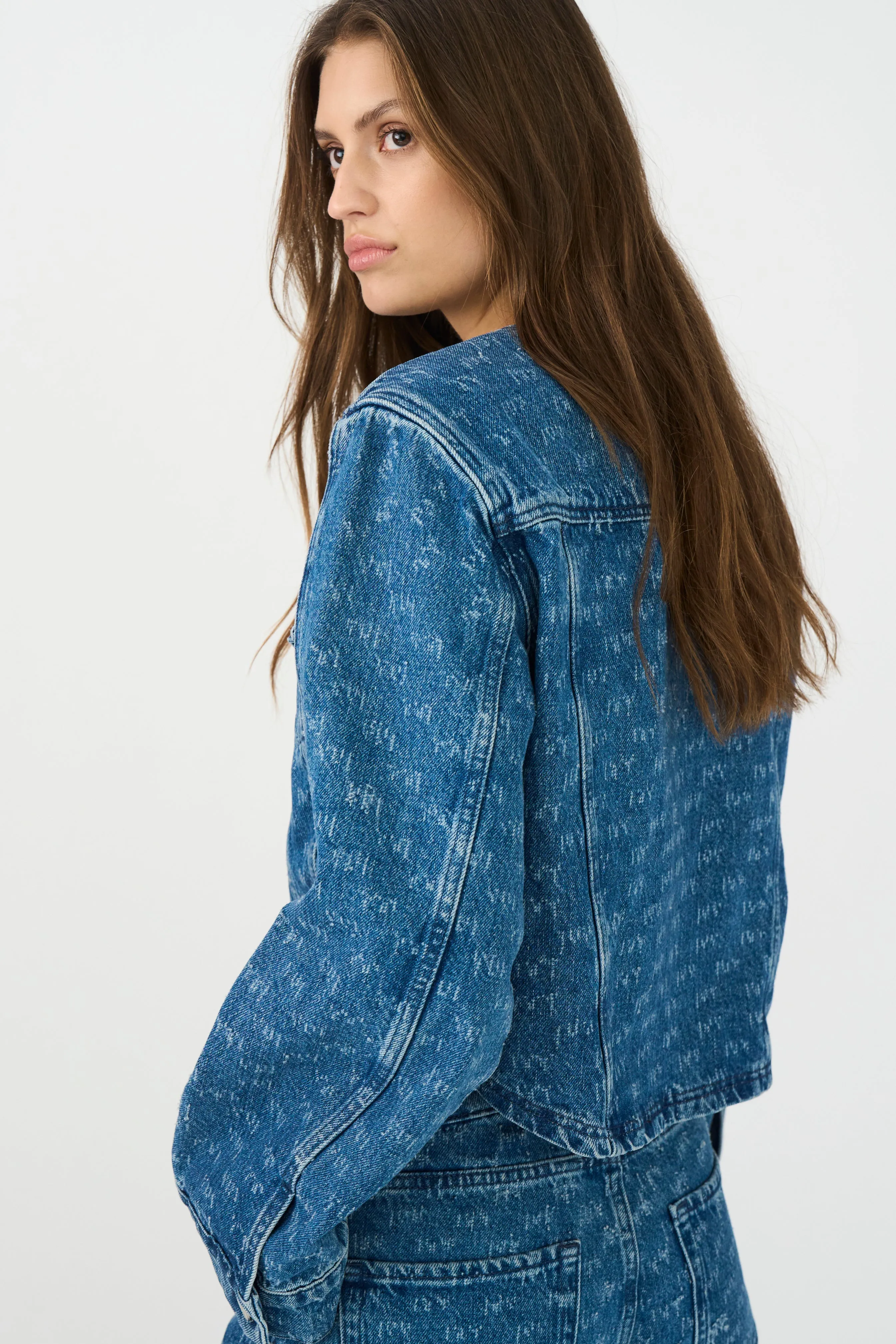 IVY-Jazz Short Jacket Wash Punch Needle