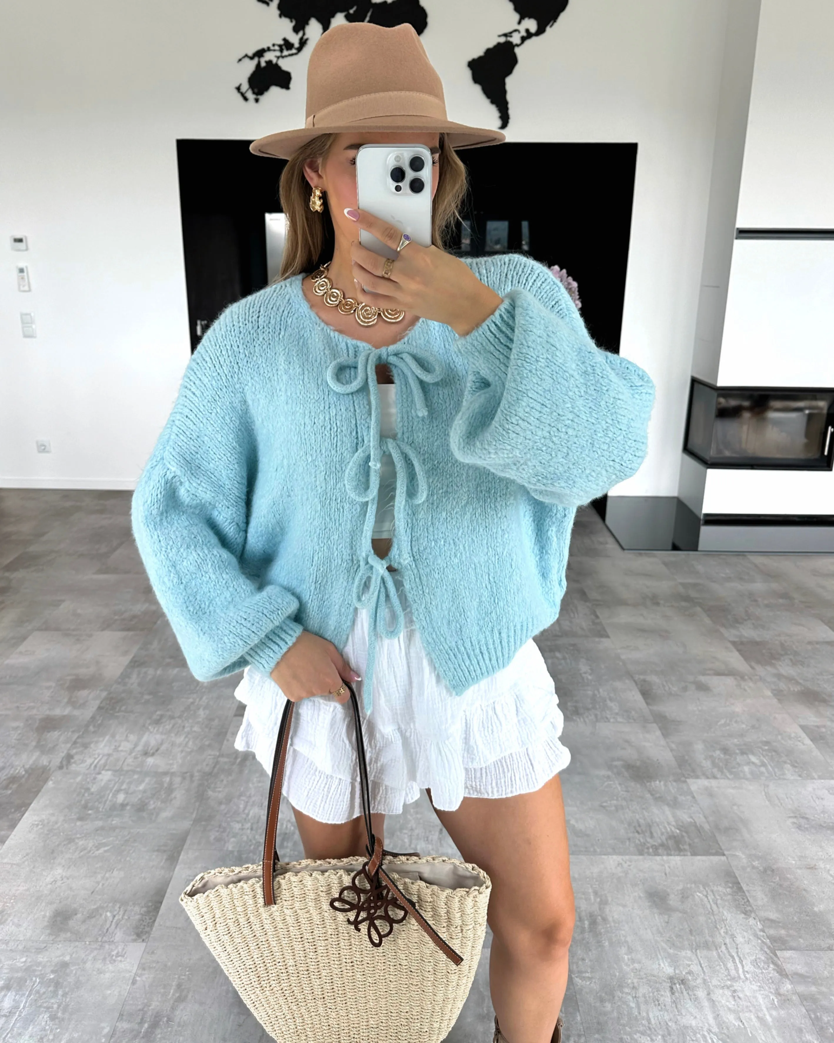 Ivyshape | Cardigan With Knots