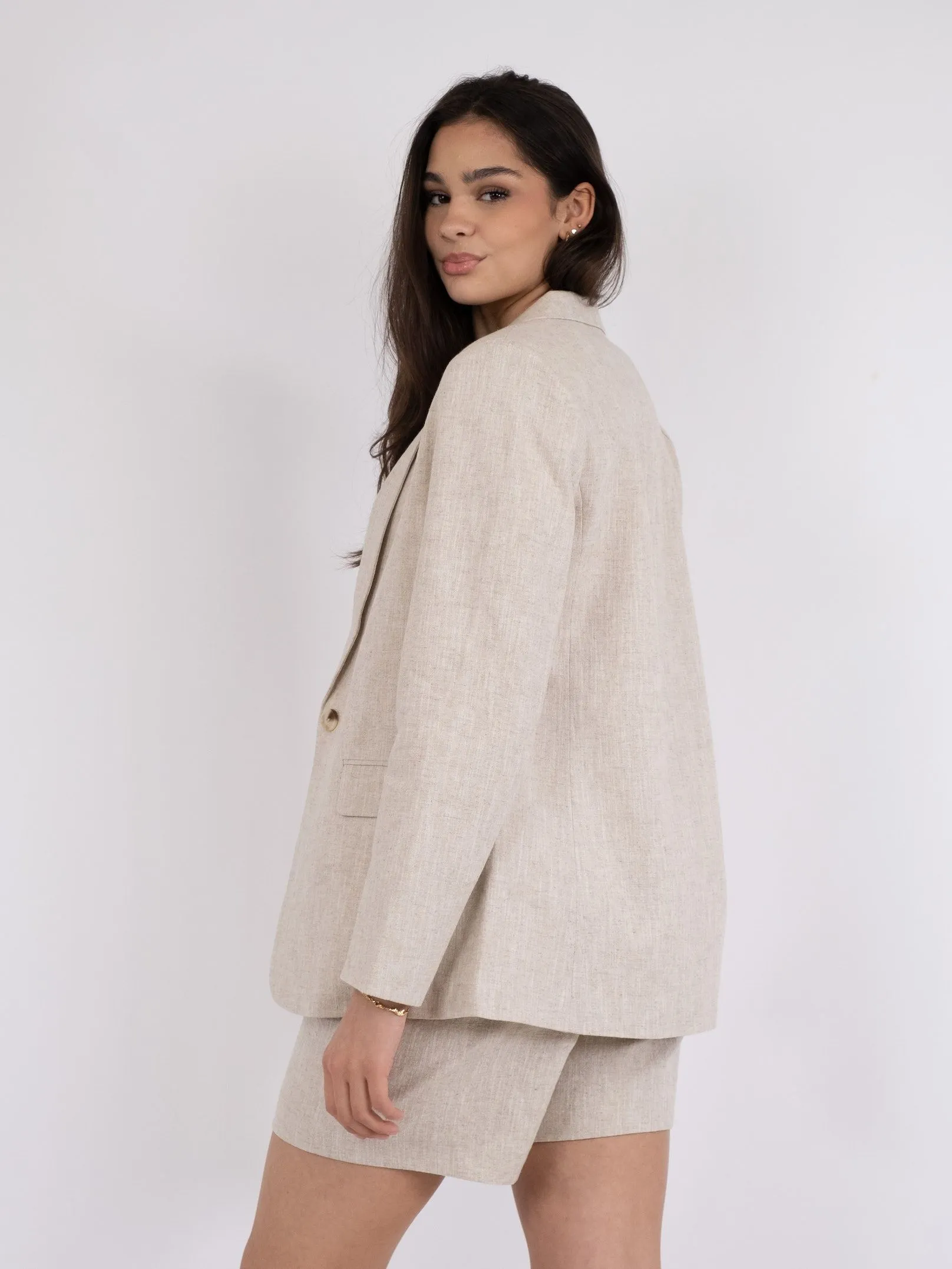 Jarmon Ramie Blazer - Natural