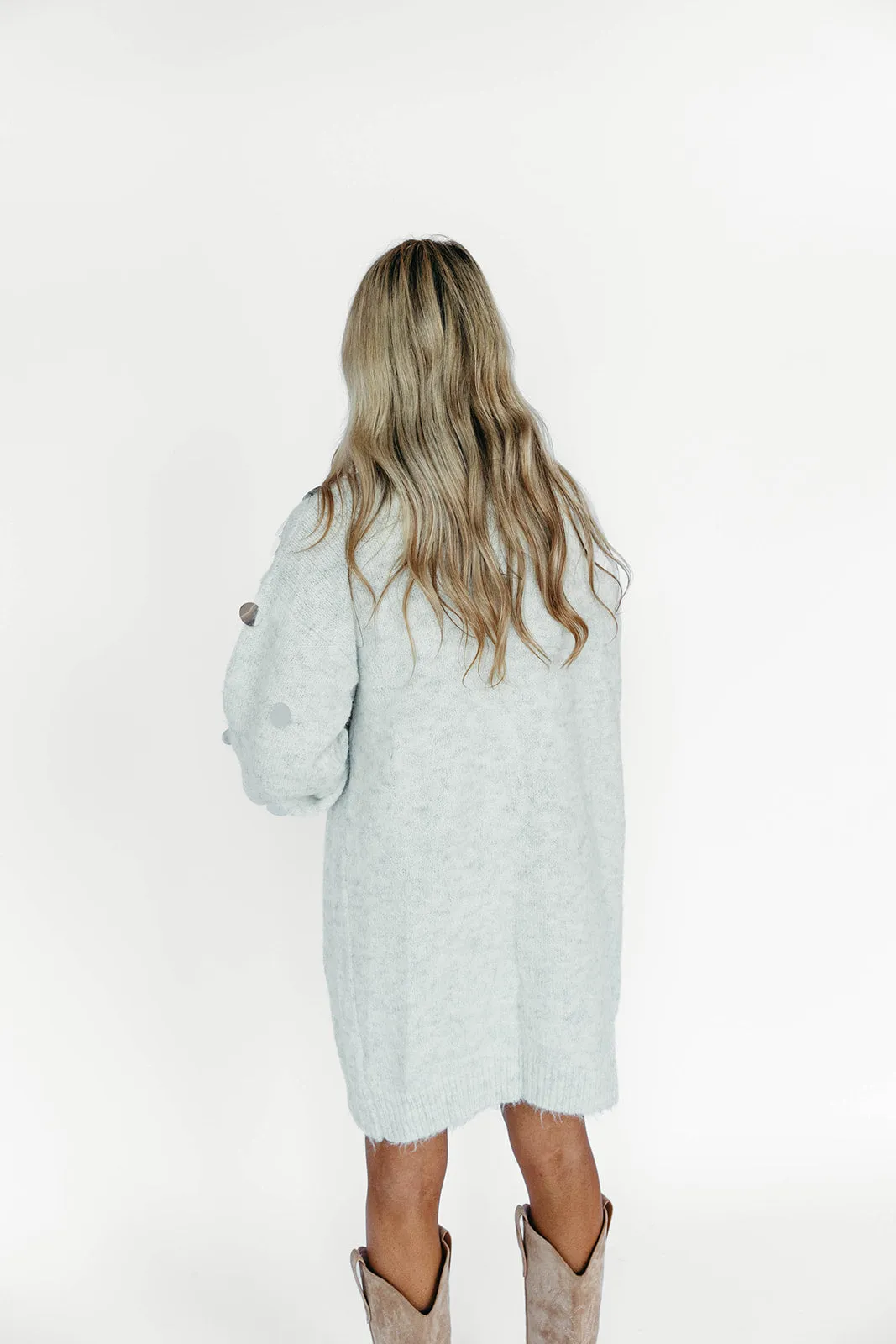 Jojo Sequin Cardigan - Grey
