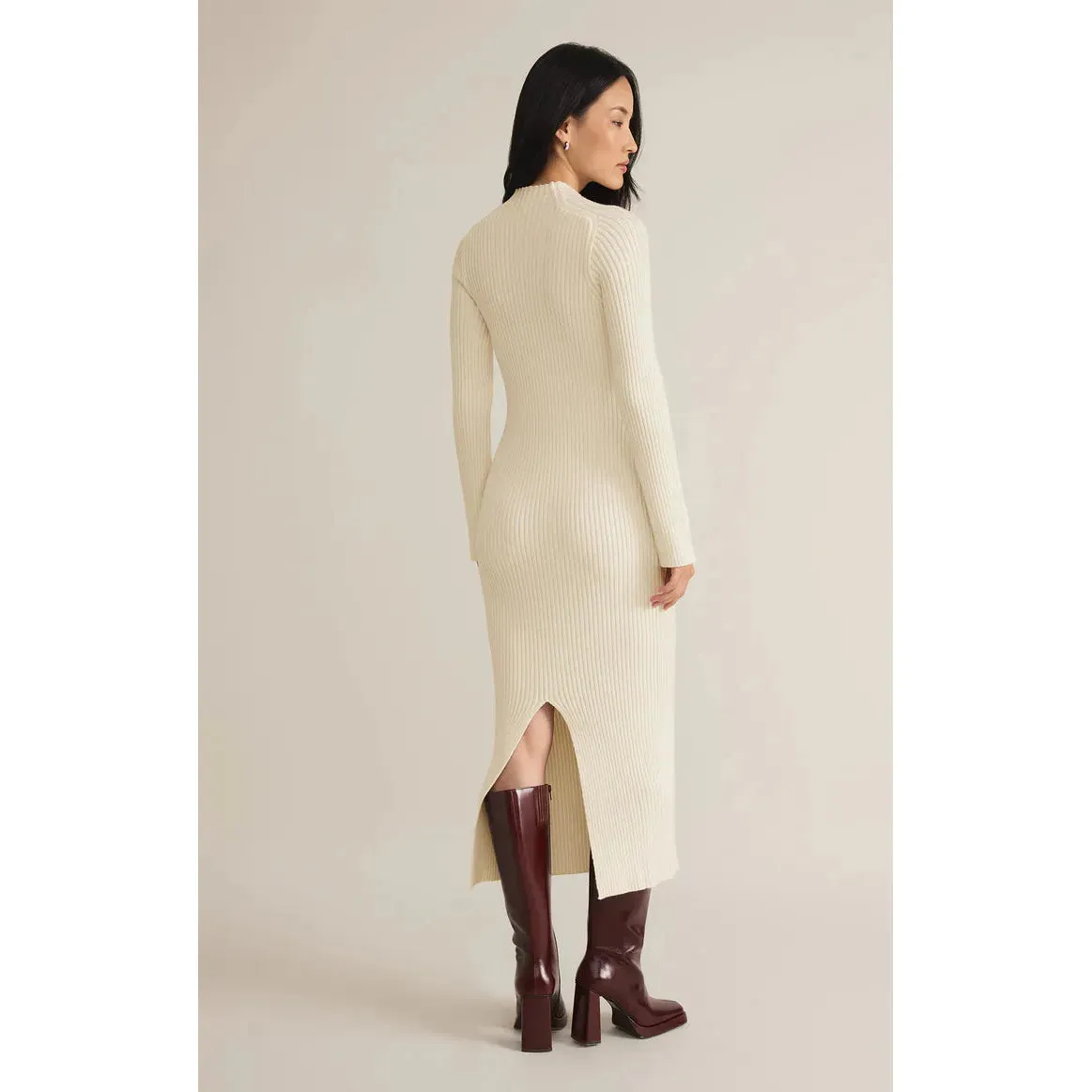 Kass Mock Neck Midi Dress