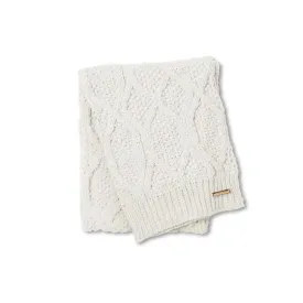Katie Loxton Cable Knit Bobble Scarf in Cream