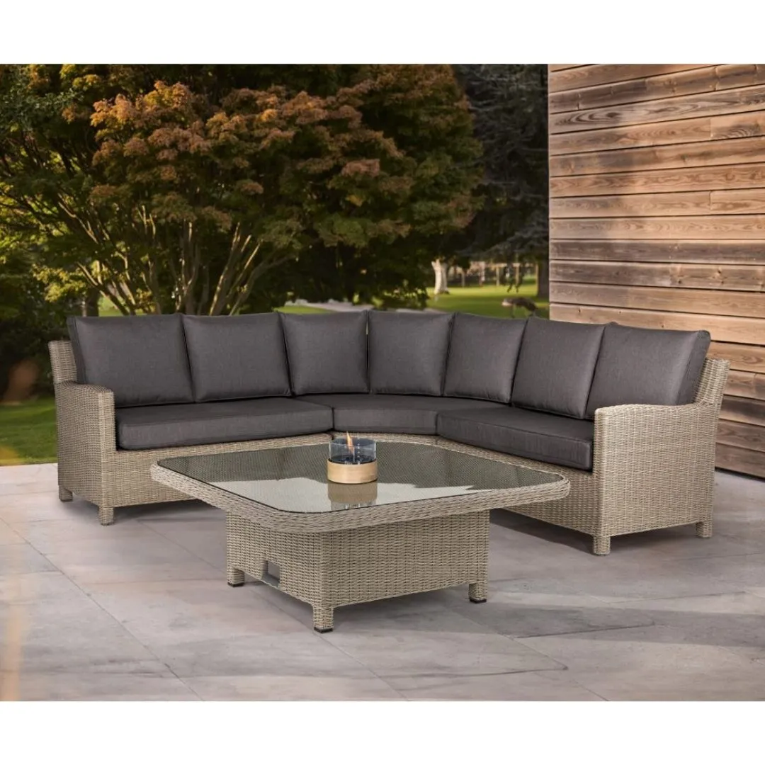 Kettler Palma Grande Corner Set High/Low Glass Table