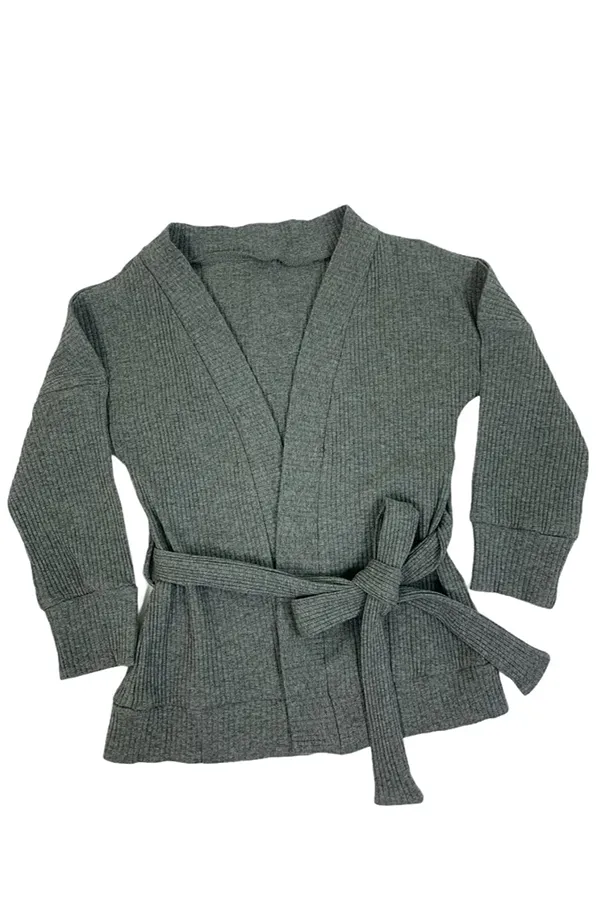 Kids Virginie Knit Cardigan | Grey