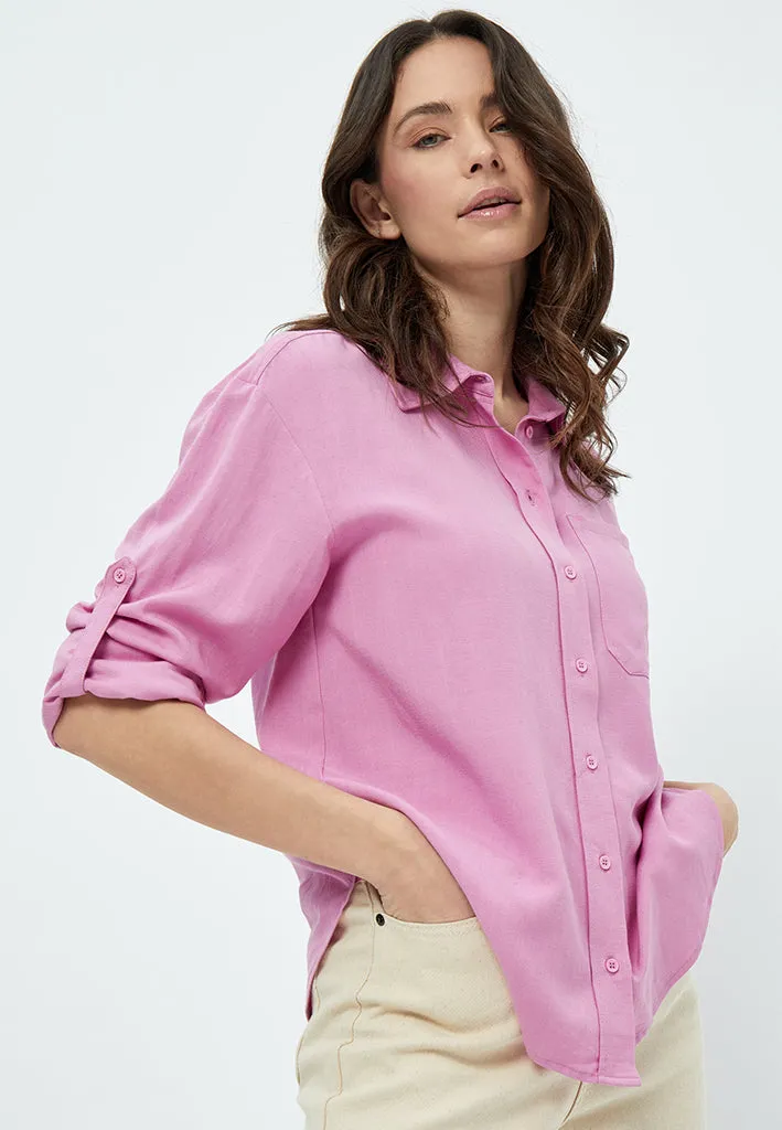 Marniella Long Sleeve Shirt - Fuchsia Pink