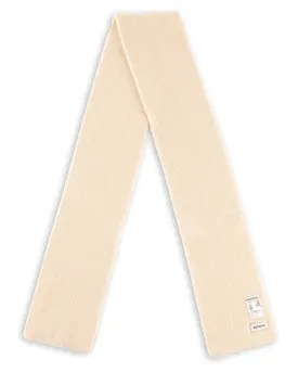 Merino Lambswool Sock Knit Scarf - Off White
