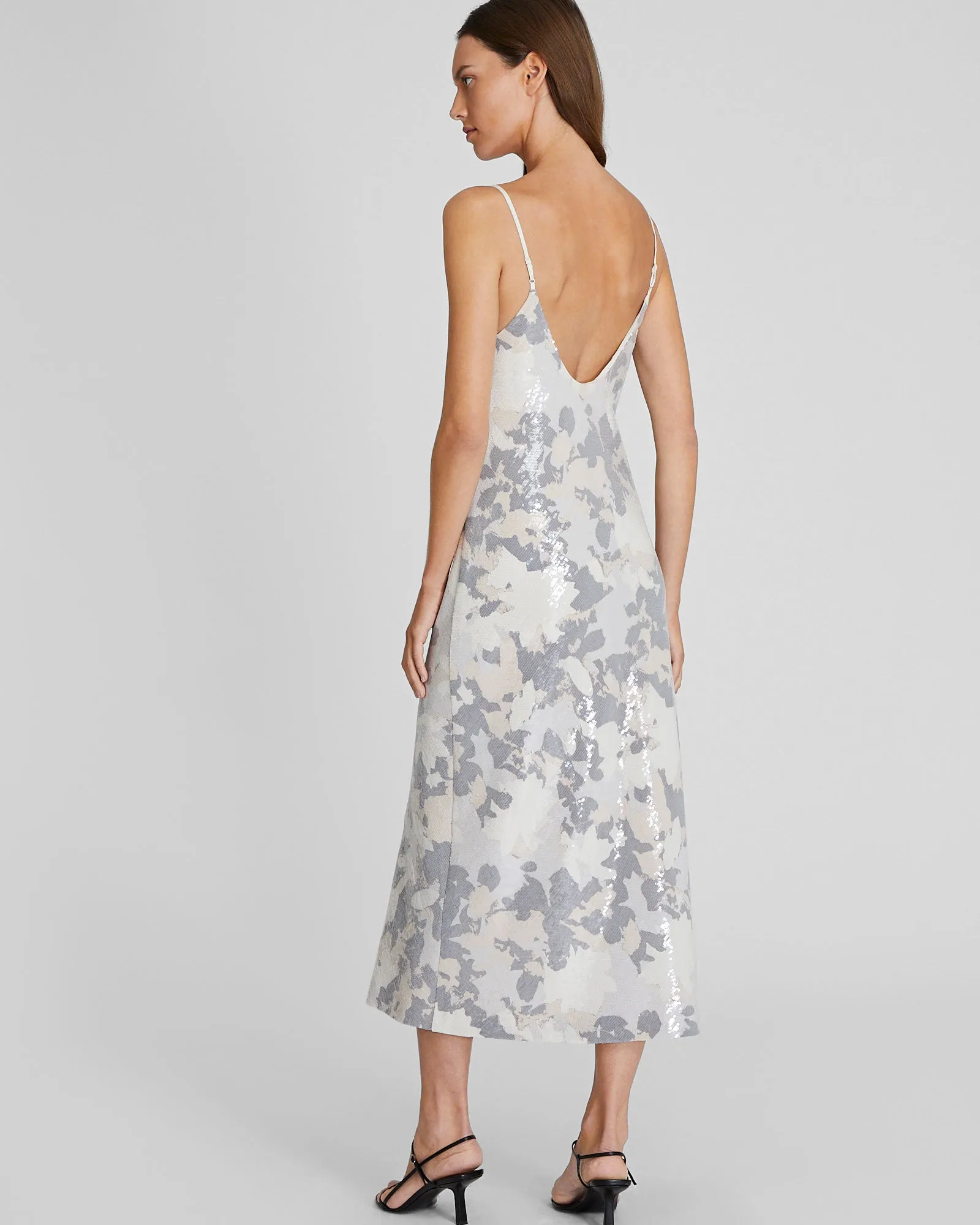 Midi Sequin Slip Dress