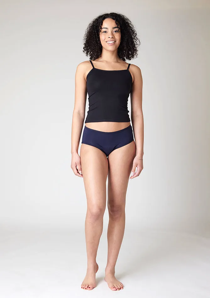Navy Hipster Brief Period Pant - Moderate to Heavy Absorbency