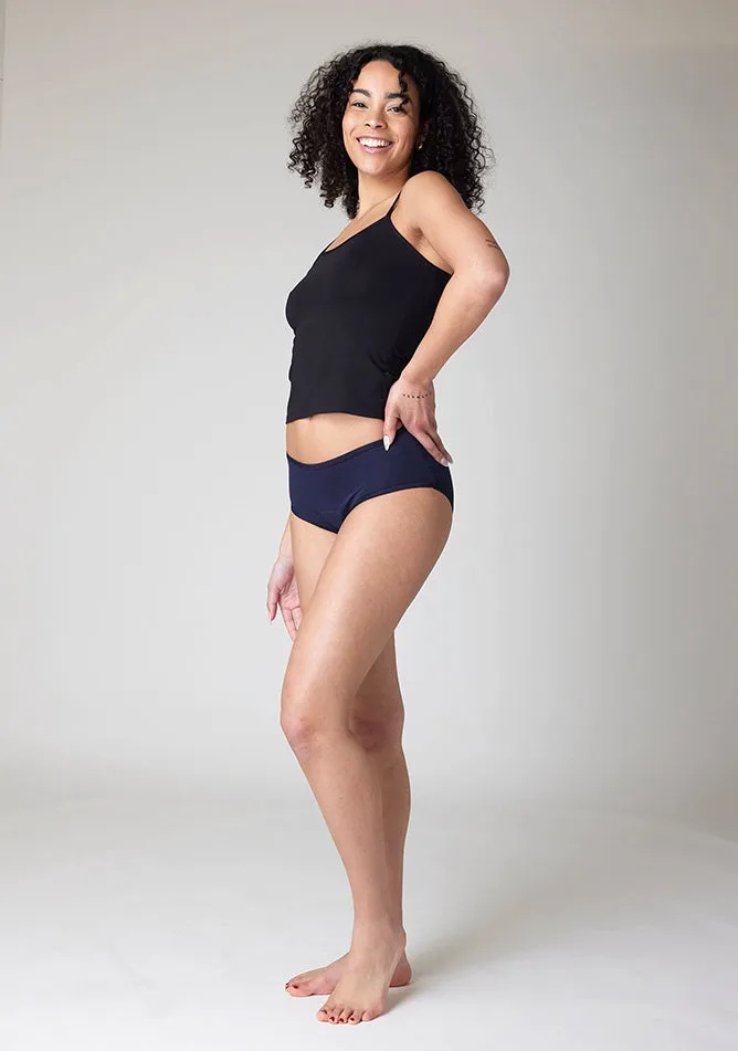 Navy Hipster Brief Period Pant - Moderate to Heavy Absorbency