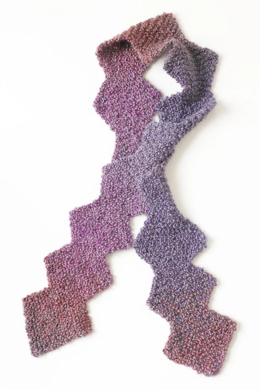Painted Zig Zag Scarf Pattern (Knit) - Version 4