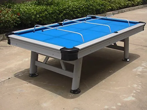 Playcraft Extera Outdoor Pool Table with Playing Equipment, Silver - 8-Feet