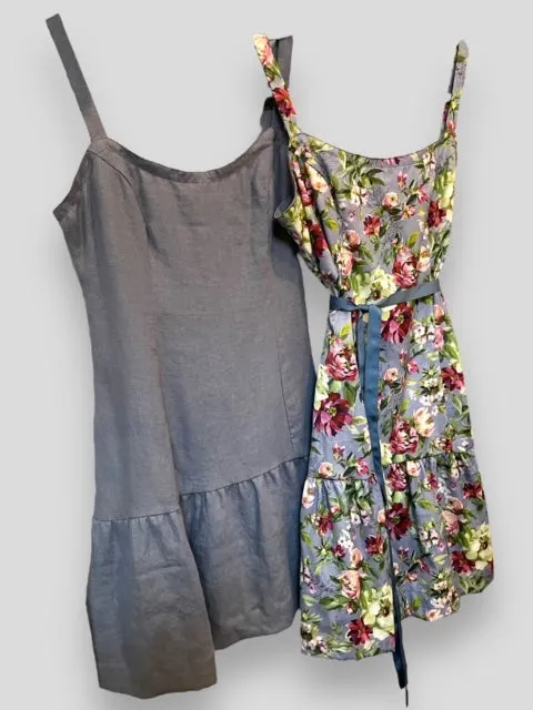 Short Slip Dress - Blooming Blue