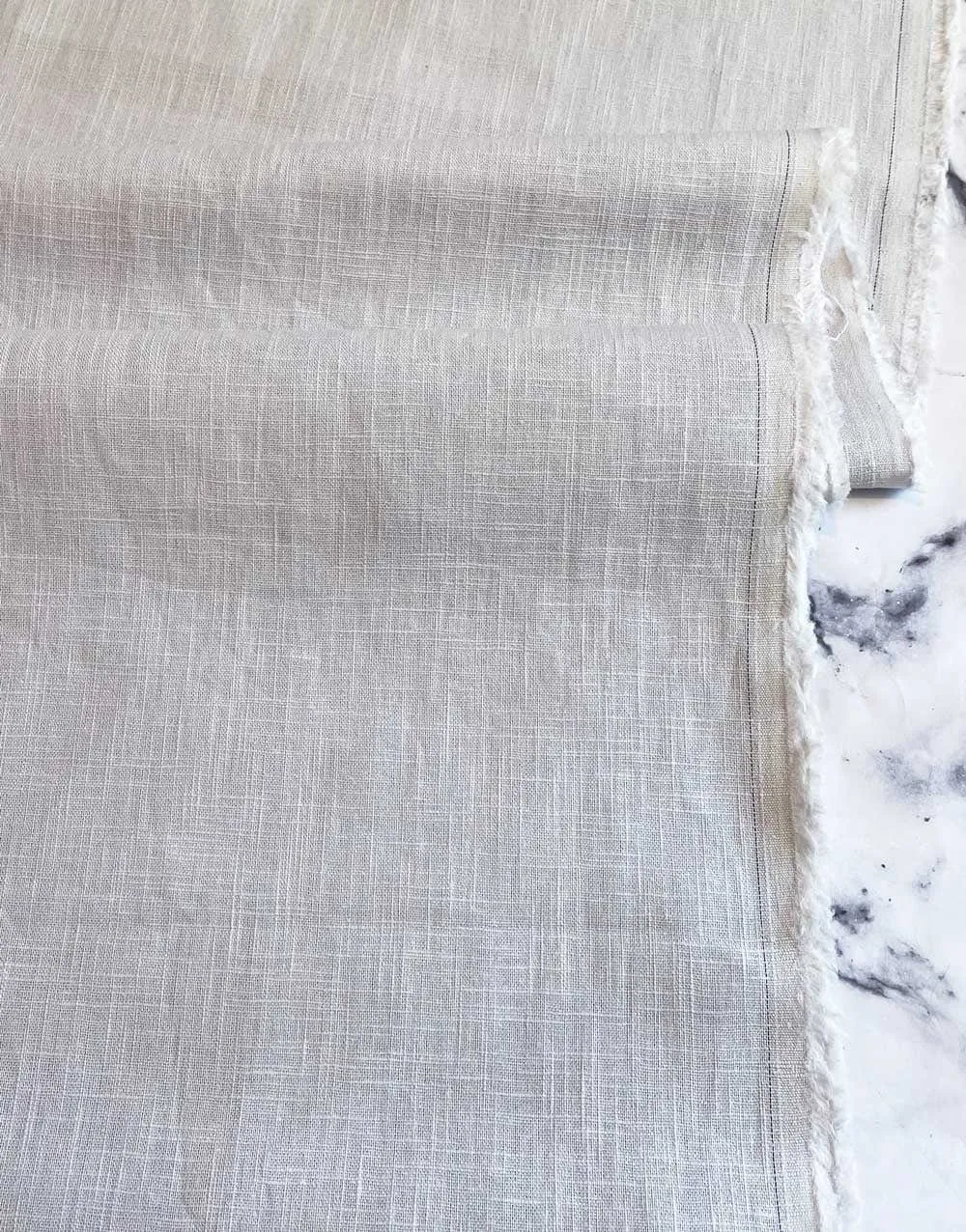 Silver Washed Linen-Handle Fabric
