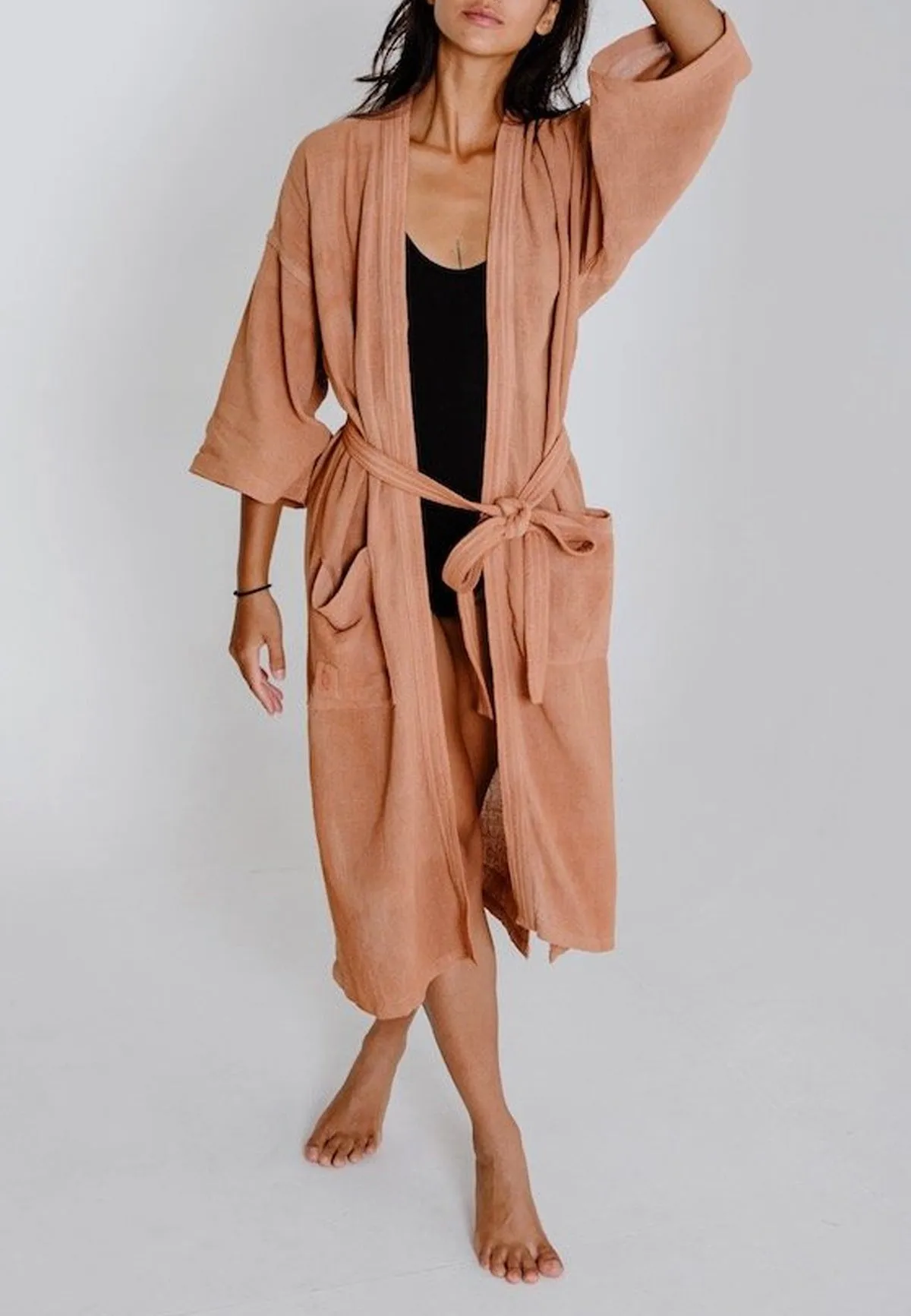 VEGAN SILK KIMONO